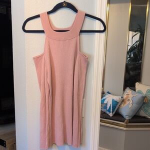 Say What? Pink Ribbed Tank Top